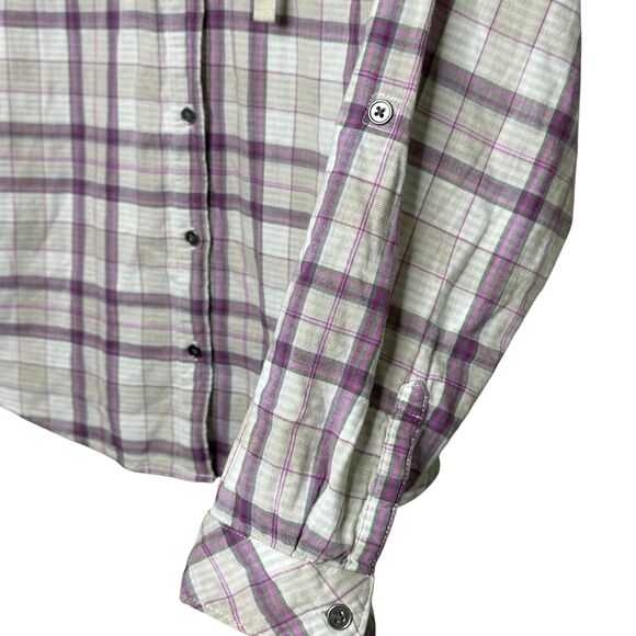 Columbia Women’s Plaid Button Down Hoodie Flannel Shirt Size Small - Picture 5 of 5